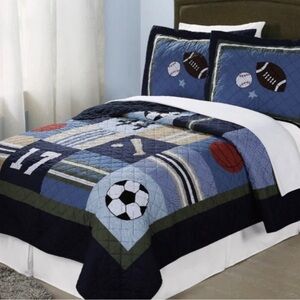 My World All State Quilt Mini Set Twin Size By Pem America 100% Cotton 🔥🔥🔥🔥